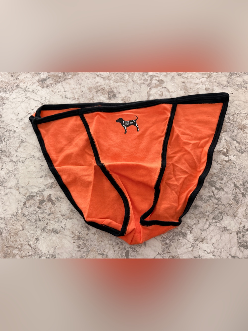 VS PINK HALLOWEEN PANTY Skeleton Dog Large Bikini NWT